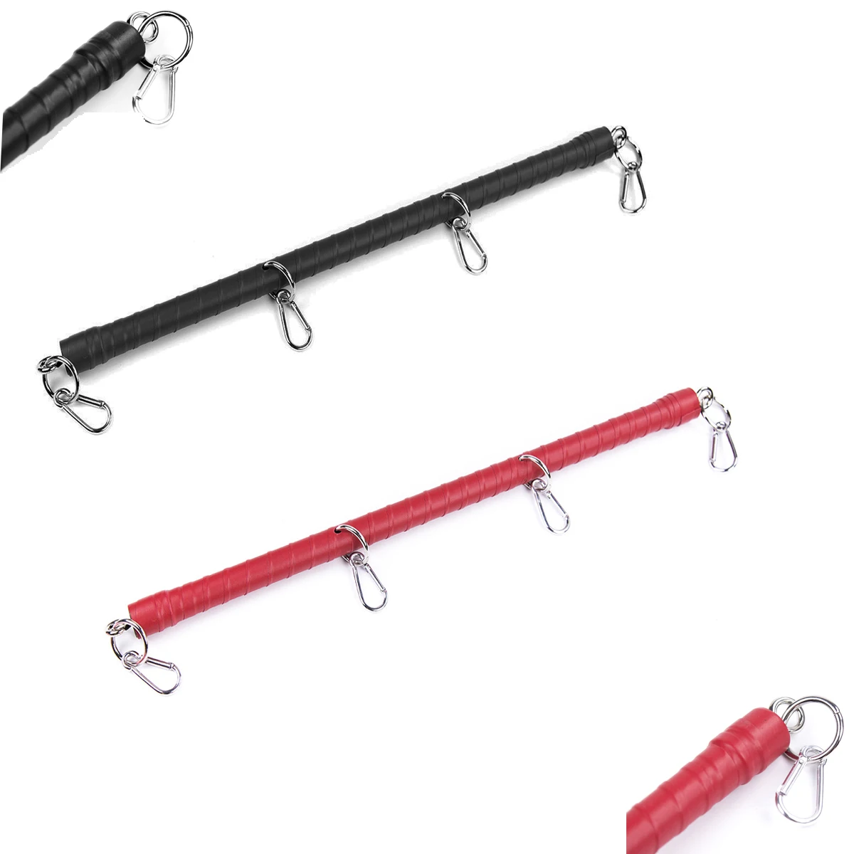 Stainless Steel Metal PU Leather Spreader Bar Bondage For Handcuffs Wrist Ankle Restraint BDSM Accessory Erotic Sex Toy
