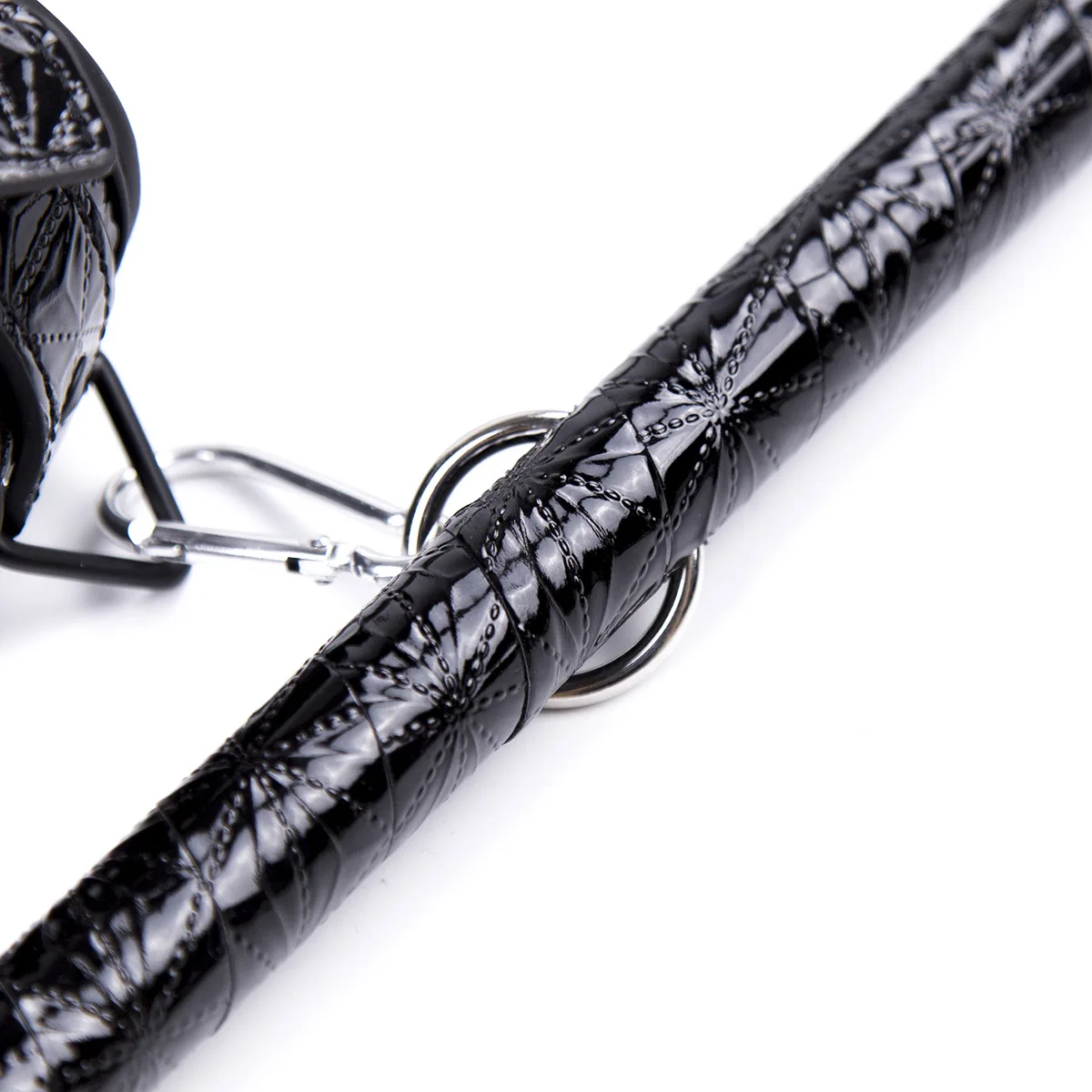 Stainless Steel Metal PU Leather Spreader Bar Bondage For Handcuffs Wrist Ankle Restraint BDSM Accessory Erotic Sex Toy