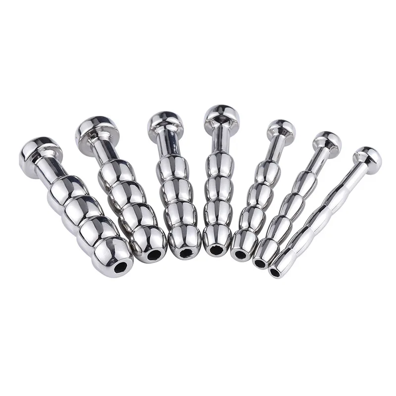 Male Stainless Steel Urethral Plug Urethral Dildo Sounding Penis Plug Urethra Stimulate Dilator Masturbation Rod Sex Toy for Men