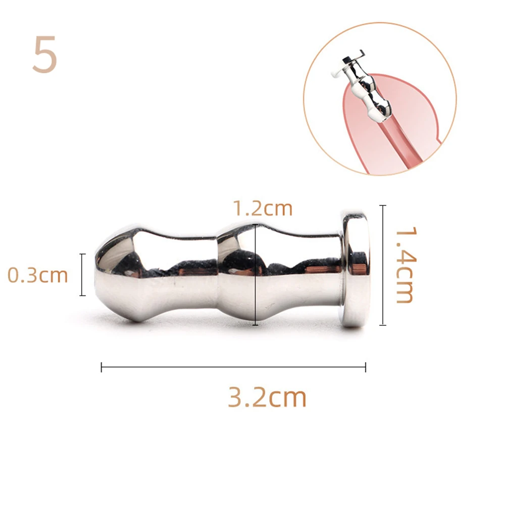 Male Stainless Steel Urethral Plug Urethral Dildo Sounding Penis Plug Urethra Stimulate Dilator Masturbation Rod Sex Toy for Men