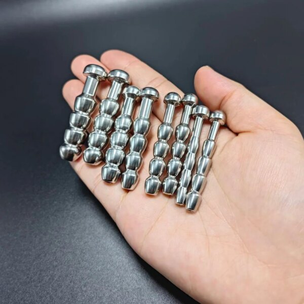 Male Stainless Steel Urethral Plug Urethral Dildo Sounding Penis Plug Urethra Stimulate Dilator Masturbation Rod Sex Toy for Men