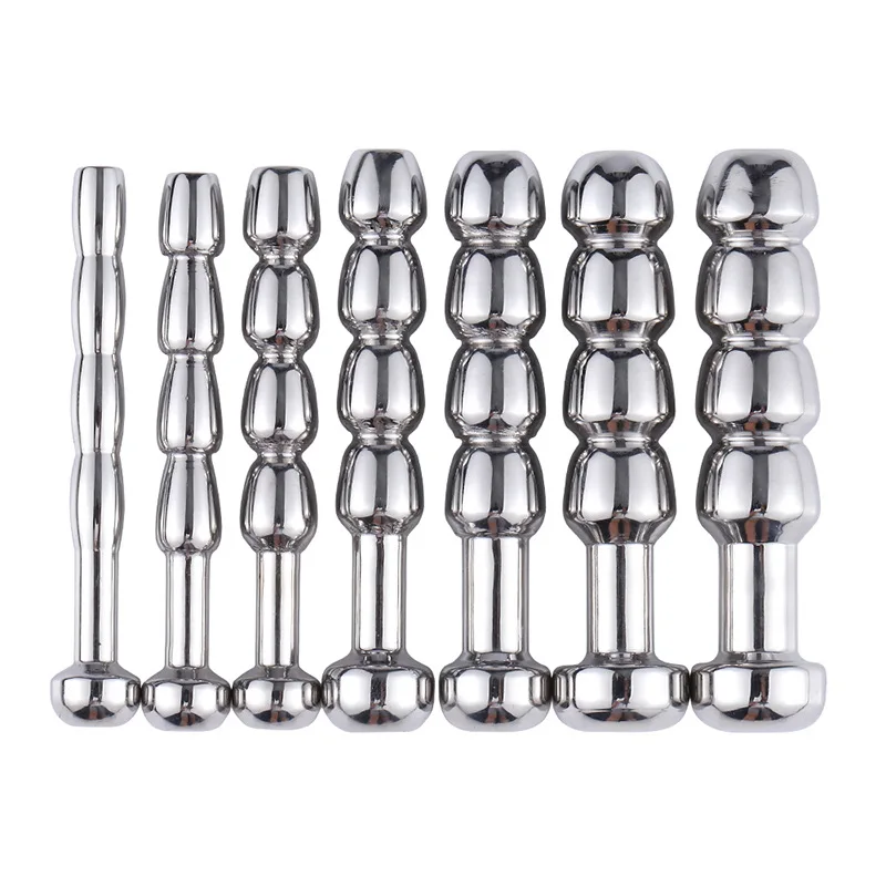 Male Stainless Steel Urethral Plug Urethral Dildo Sounding Penis Plug Urethra Stimulate Dilator Masturbation Rod Sex Toy for Men