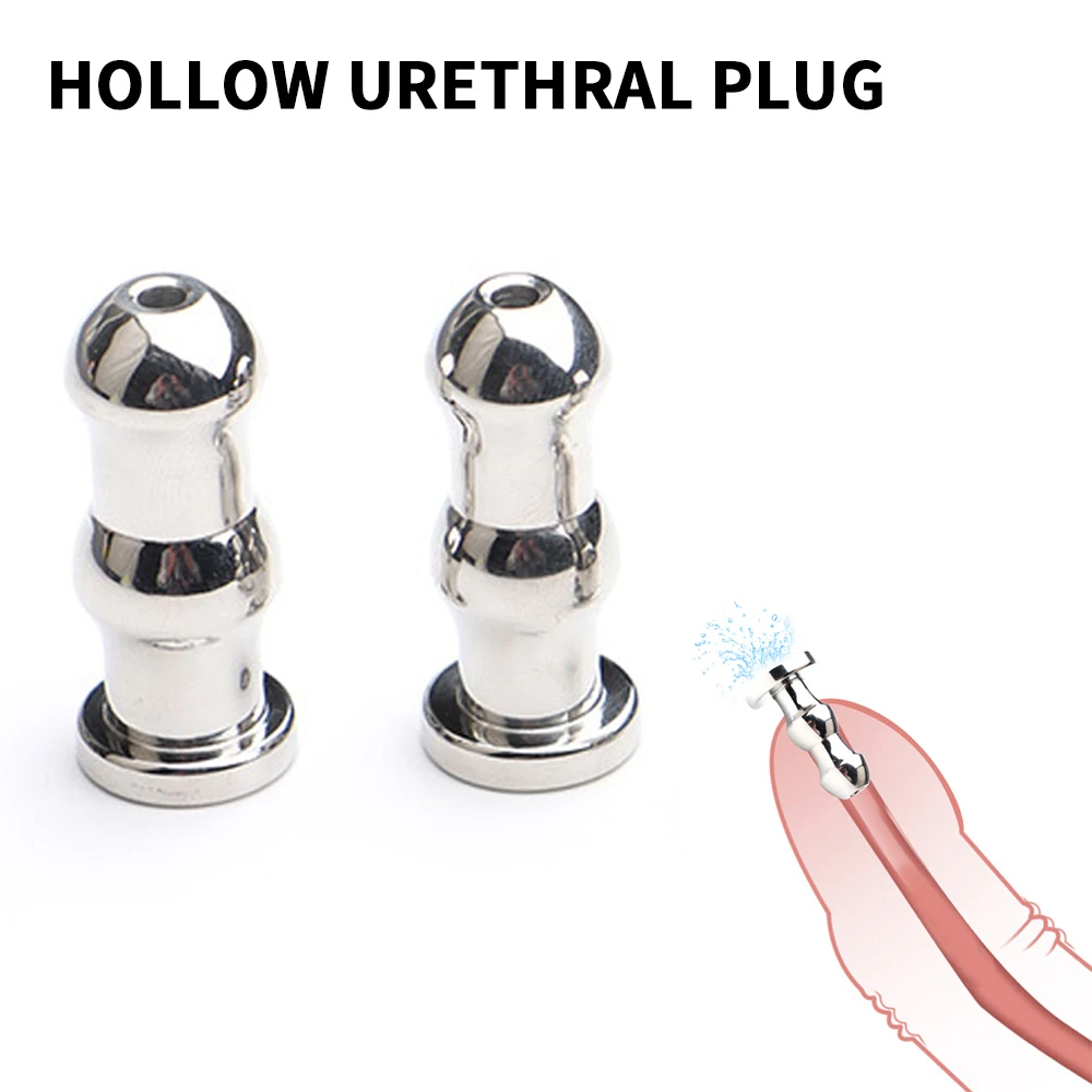 Male Stainless Steel Urethral Plug Urethral Dildo Sounding Penis Plug Urethra Stimulate Dilator Masturbation Rod Sex Toy for Men