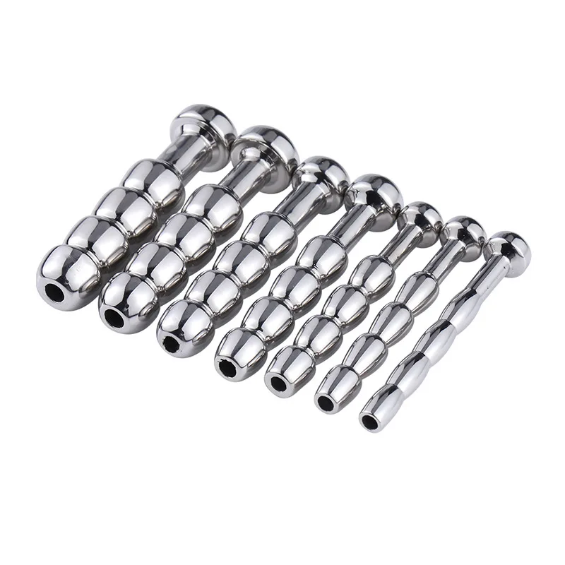 Male Stainless Steel Urethral Plug Urethral Dildo Sounding Penis Plug Urethra Stimulate Dilator Masturbation Rod Sex Toy for Men