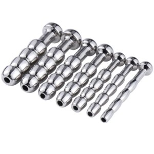 Hollow Penis Plug Metal Horse Eye Stimulation Stainless Steel Urethral Dilator Massage Wand Sex Toy For Men Masturbation 5-11 mm