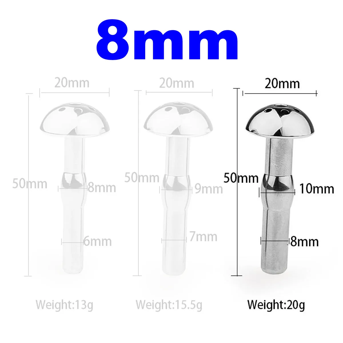 3 Size Shower Head Metal Urethral Catheter Male Urethral Dilator Hollow Penis Plug Stimulation Sounding Masturbator Sex Toys Men