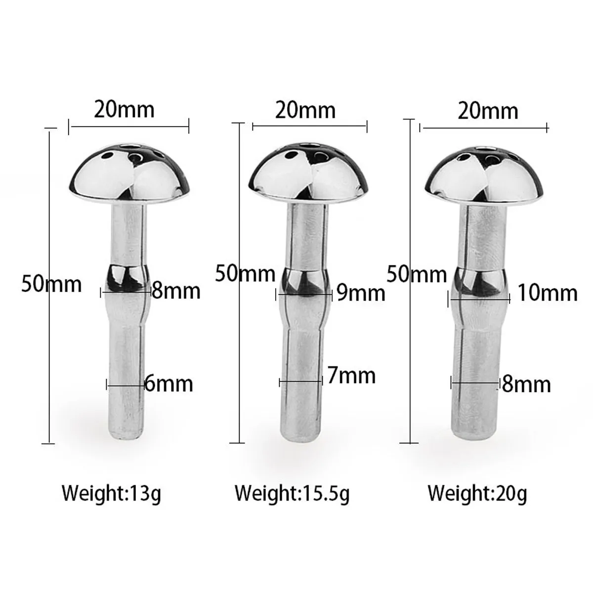 3 Size Shower Head Metal Urethral Catheter Male Urethral Dilator Hollow Penis Plug Stimulation Sounding Masturbator Sex Toys Men
