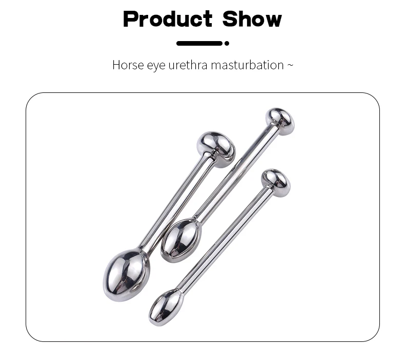 Metal Urethral Catheter Male Stainless Steel Horse Eye Urethral Plug Penis Headers Masturbator Adult SM Urethran Expander
