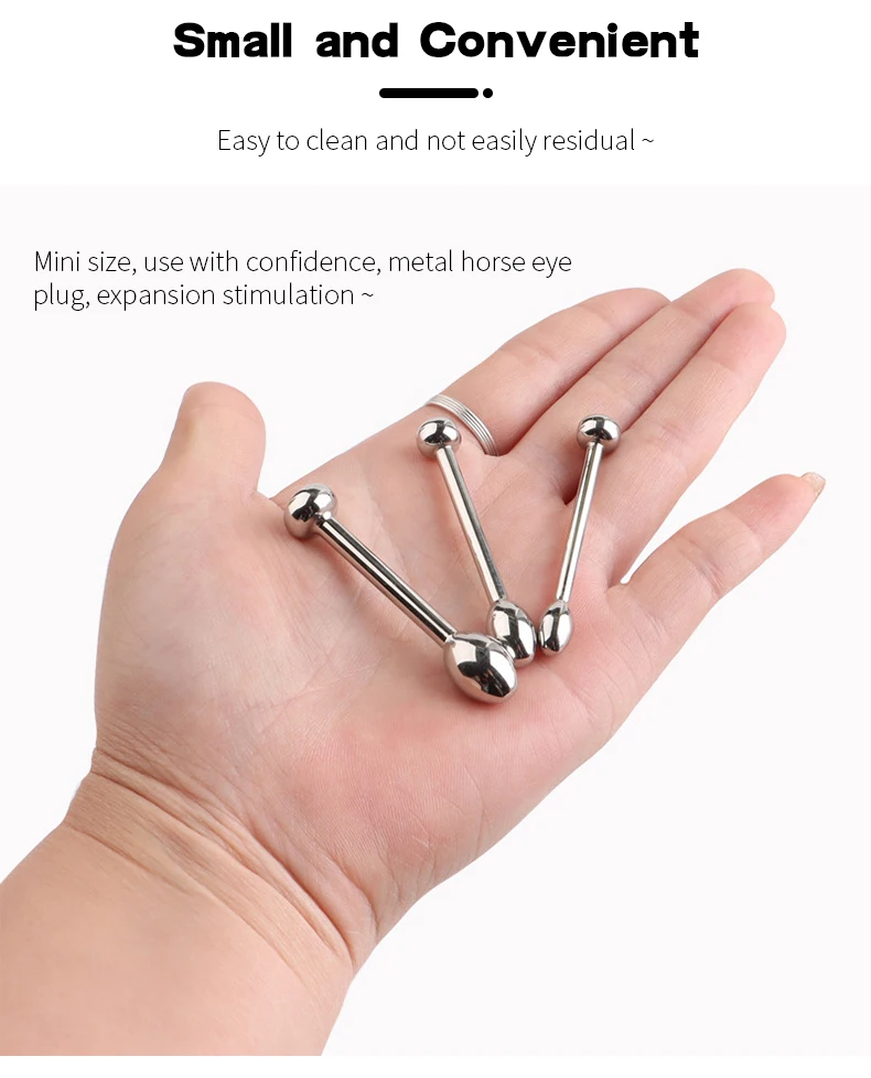 Metal Urethral Catheter Male Stainless Steel Horse Eye Urethral Plug Penis Headers Masturbator Adult SM Urethran Expander