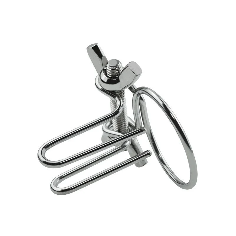 Male Horse Eye Urethra Expander with Elastic Clamp Urethral Locking Ring Glans Rod Penis Plug Urethral Dilators