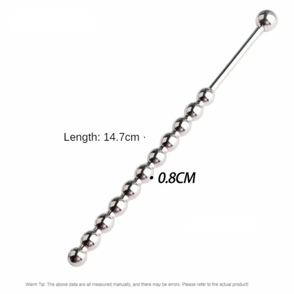 Gourd shape Metal Beads Penis Plug Stainless Steel Urethral Catheter Urethra Dilation Sounding Sex Toy Beaded Insert Rods