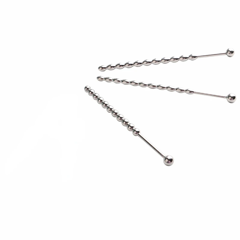 Gourd shape Metal Beads Penis Plug Stainless Steel Urethral Catheter Urethra Dilation Sounding Sex Toy Beaded Insert Rods