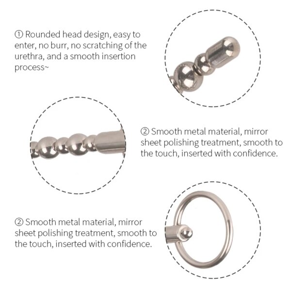 Stainless Steel Urethra Pull Beads Horse Eye Stick Massager SM Urethral Catheter Metal Penis Plug Male Adult Stimulator