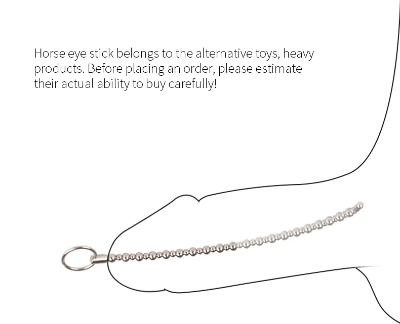 Runyu Stainless Steel Urethra Pull Beads Horse Eye Stick Massager SM Urethral Catheter Metal Penis Plug Male Adult Stimulator