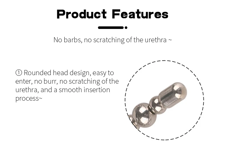 Runyu Stainless Steel Urethra Pull Beads Horse Eye Stick Massager SM Urethral Catheter Metal Penis Plug Male Adult Stimulator