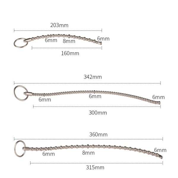 Stainless Steel Urethra Pull Beads Horse Eye Stick Massager SM Urethral Catheter Metal Penis Plug Male Adult Stimulator
