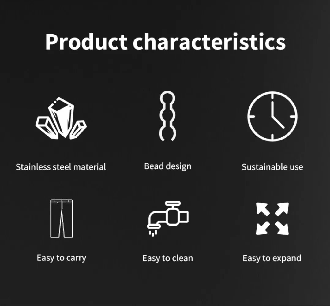 Stainless Steel Beads Penis Plug Dilator Gradient Size Urethral Catheter Stimulator Male Masturbation Adult Toys Metal Sounding