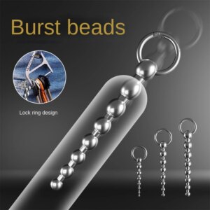 Stainless Steel Beads Penis Plug Dilator Gradient Size Urethral Catheter Stimulator Male Masturbation Adult Toys Metal Sounding