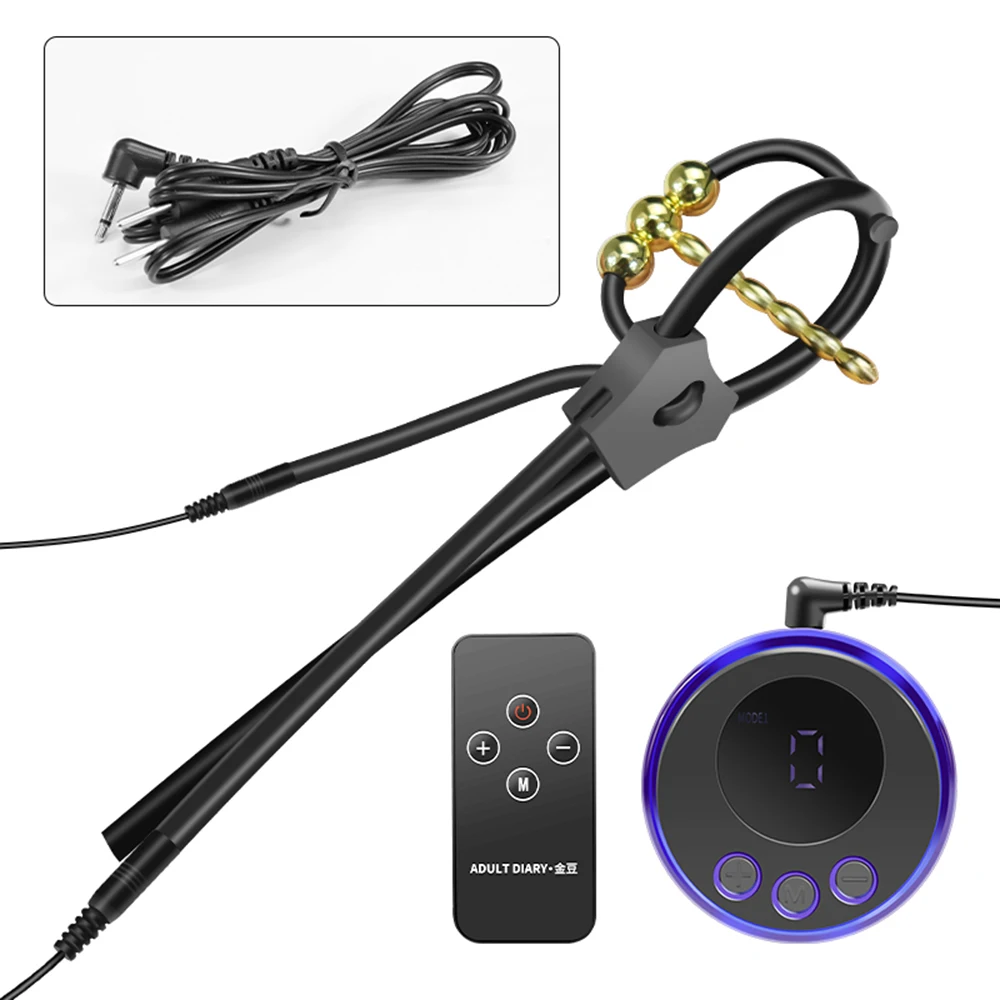 Electric Shock Penis Plug Male Horse Eye Stick Ball Urethral Rod Gay Masturbation Delayed Ejaculation Sex Toys for Man Extended Electric Shock Penis Plug Male Horse Eye Stick Ball Urethral Rod Gay Masturbation Delayed Ejaculation Sex Toys for Man Extended