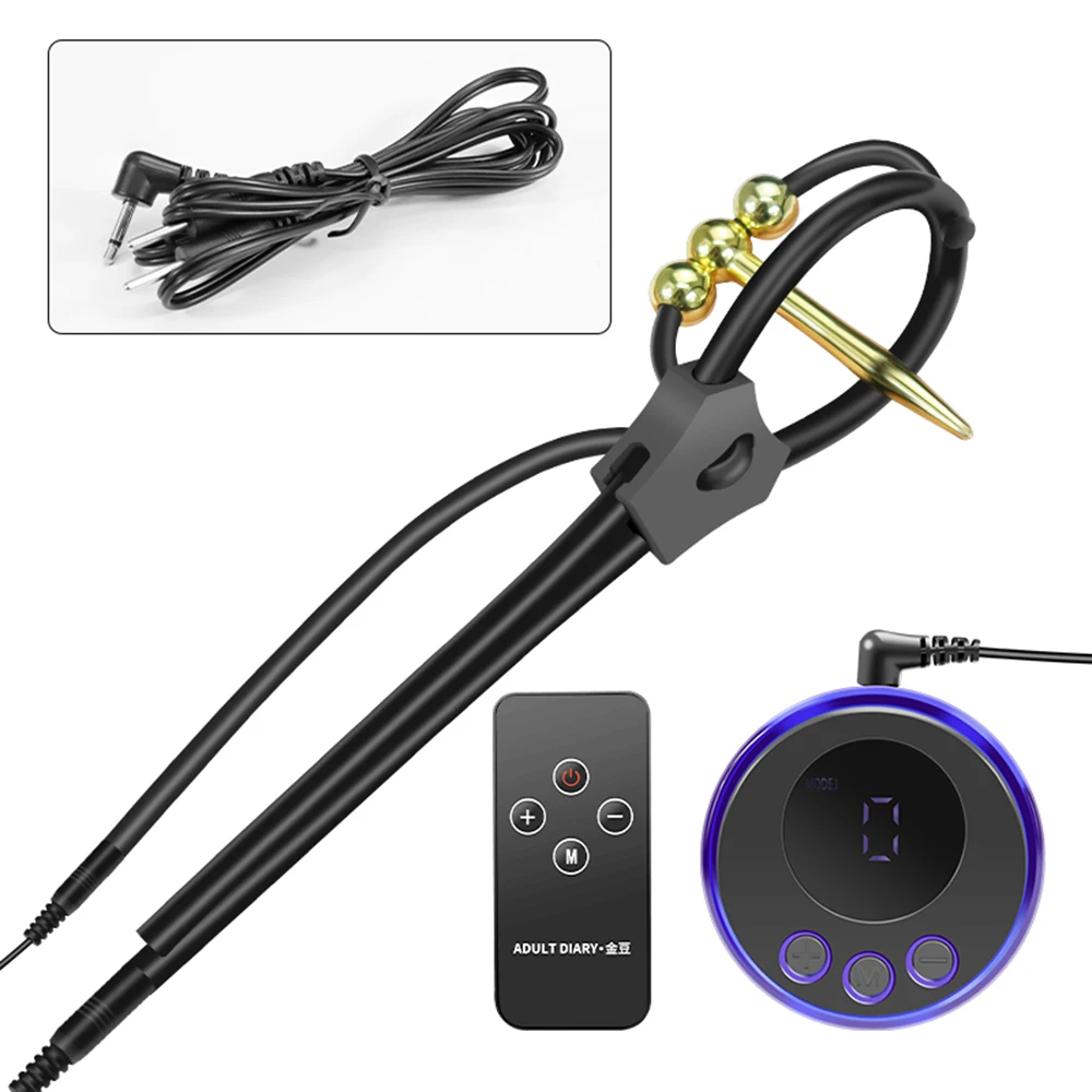 Electric Shock Penis Plug Male Horse Eye Stick Ball Urethral Rod Gay Masturbation Delayed Ejaculation Sex Toys for Man Extended Electric Shock Penis Plug Male Horse Eye Stick Ball Urethral Rod Gay Masturbation Delayed Ejaculation Sex Toys for Man Extended