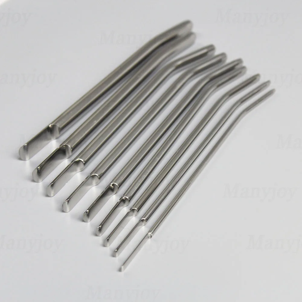 9 Size Arc Urethral Irritation Catheter Male Stainless Steel Penis Plug Dilator Sounding Stretching Rod Adult Erotic Sex Toy Men
