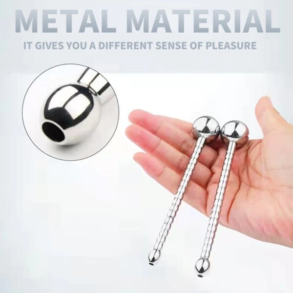 Male Stainless Steel Urethral Plug Sex Shop Hollow Penis Plug Urethra Stimulate Dilator Male Masturbator Erotic Sex Toys For Men