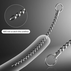 Stainless Steel Urethral Pull Beads Sounding Massager SM Insert Catheter Metal Penis Plug Male Adult Stimulator Sex Toys for Men