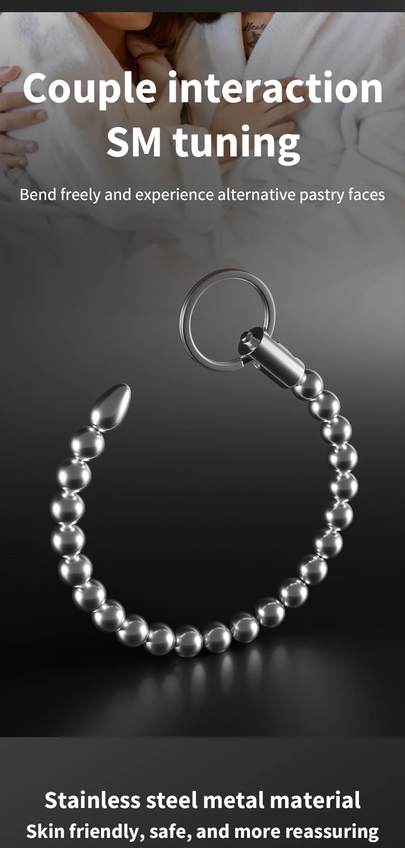 Stainless Steel Urethral Pull Beads Sounding Massager SM Insert Catheter Metal Penis Plug Male Adult Stimulator Sex Toys for Men
