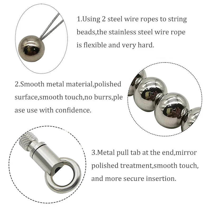 30/50cm Super Long Stainless Steel Urethral Sounds Dilators Smooth Beads sex Toys ejaculation dick toy penis plug catheter Sound