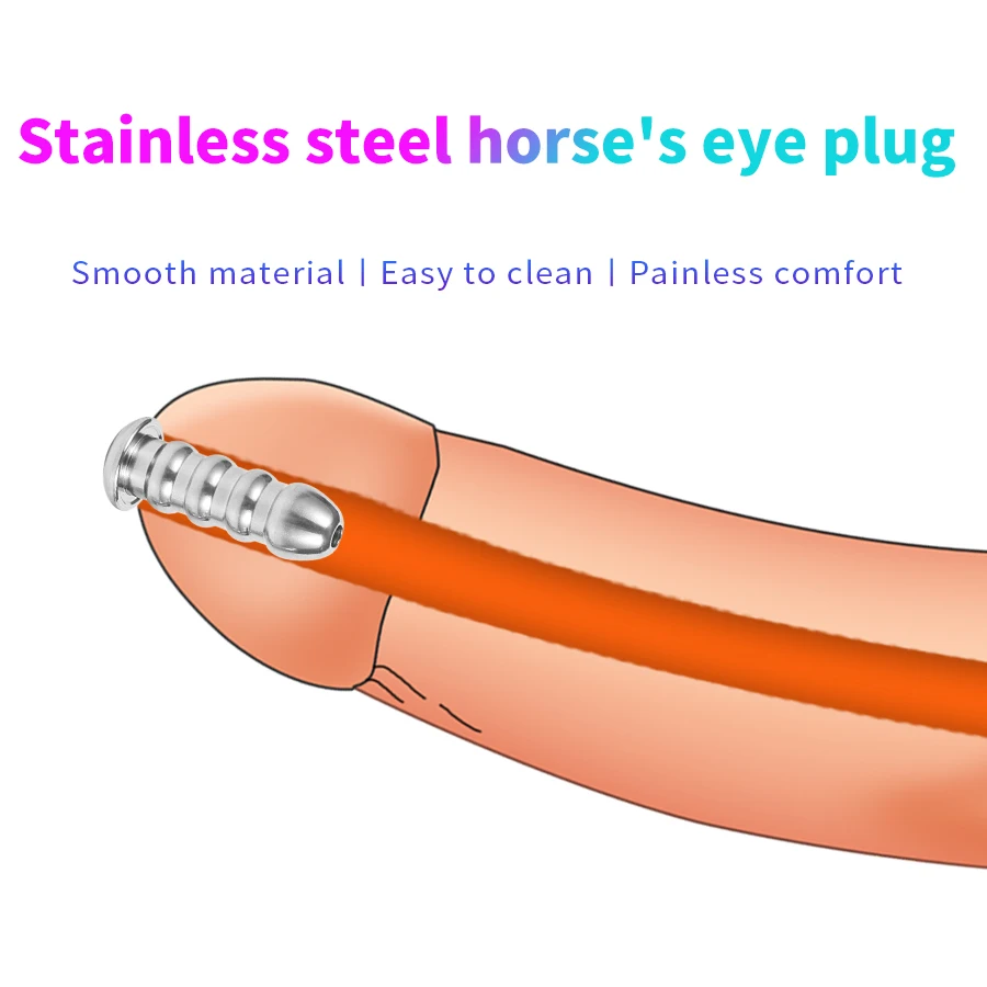Stainless Steel Urethral Sound Dilator Male Penis Urinary Plug Hollow Threaded Urethra Catheter Stimulator Ejaculation Delay Toy