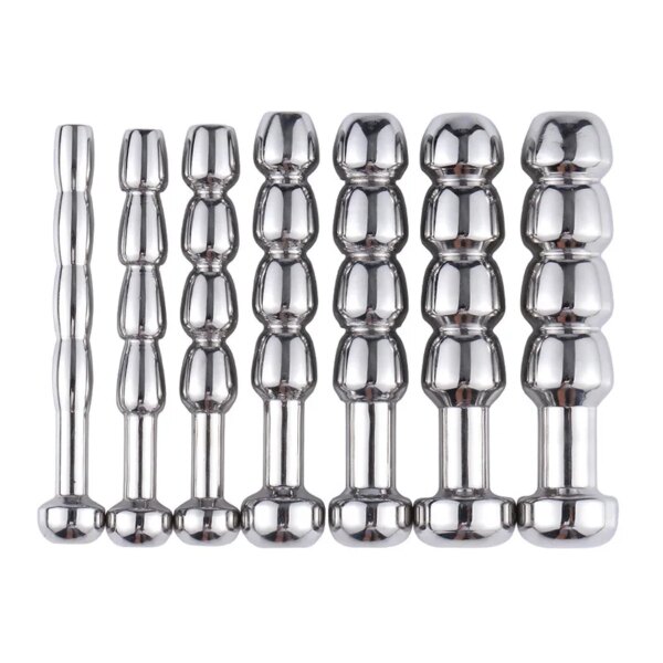 Male Stainless Steel Urethral Plug Urethral Dil Sounding Penis Plug Urethra Stimulate Dilator Masturbation Rod Sex Toys For Men