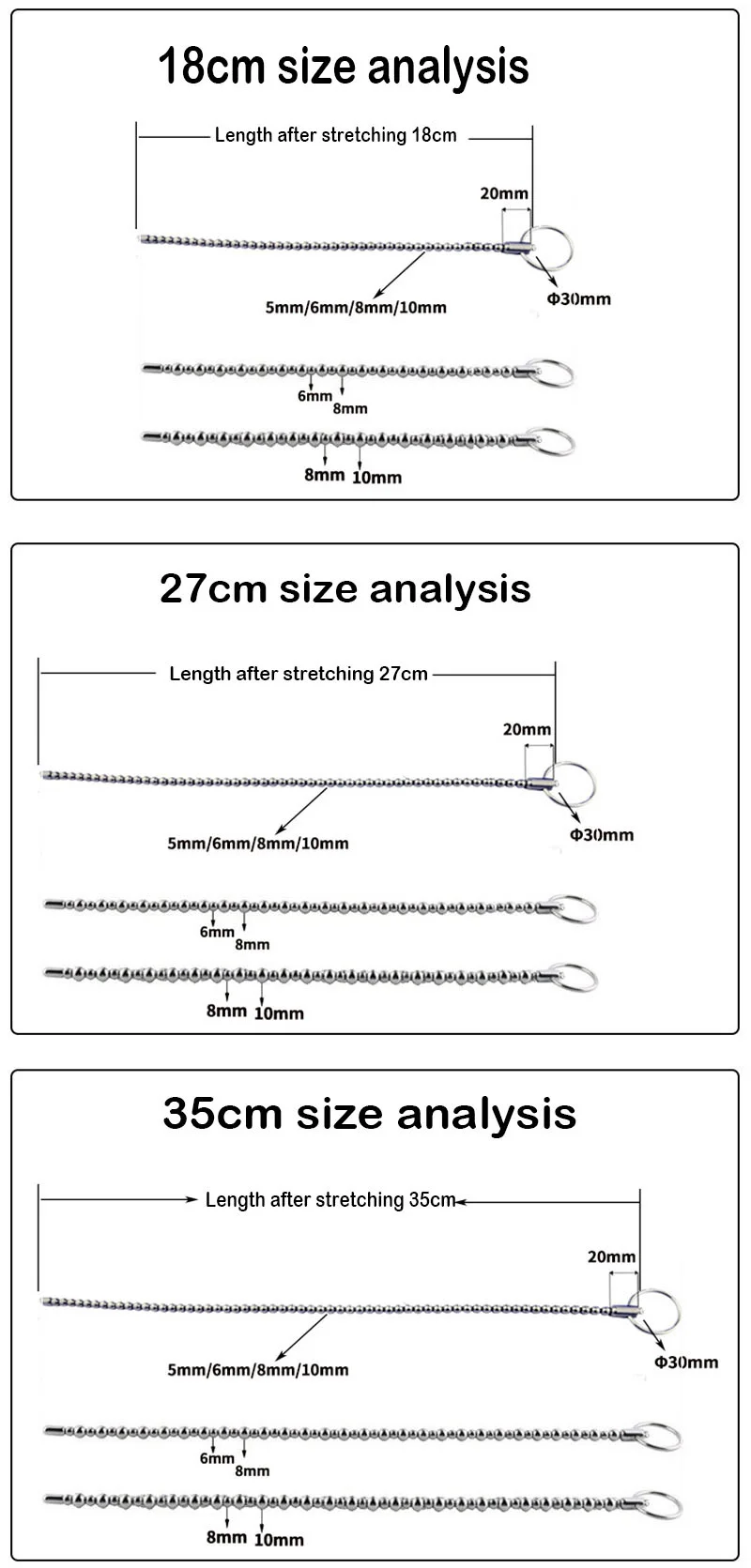 Electro Stainless Steel Urethral Sound Dilators Penis Plug Insert Stimulation Catheter Beads Male Masturbator Sex Toys For Men