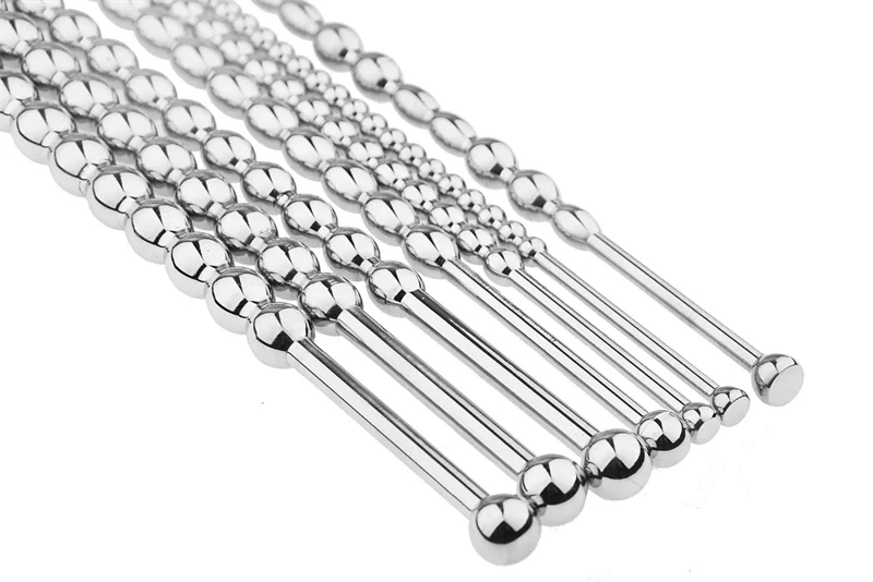 Metal Penis Plug Horse Eye Stimulation Stainless Steel Beads Massage Urethral Dilator Wand Sex Toy For Men Masturbation 6-10 mm Metal Penis Plug Horse Eye Stimulation Stainless Steel Beads Massage Urethral Dilator Wand Sex Toy For Men Masturbation 6-10 mm