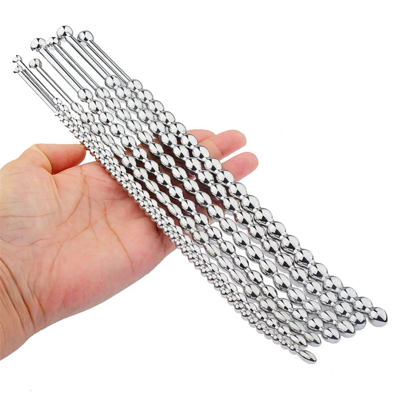 Metal Penis Plug Horse Eye Stimulation Stainless Steel Beads Massage Urethral Dilator Wand Sex Toy For Men Masturbation 6-10 mm Metal Penis Plug Horse Eye Stimulation Stainless Steel Beads Massage Urethral Dilator Wand Sex Toy For Men Masturbation 6-10 mm