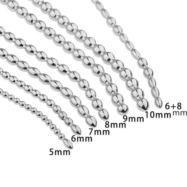 Metal Penis Plug Horse Eye Stimulation Stainless Steel Beads Massage Urethral Dilator Wand Sex Toy For Men Masturbation 6-10 mm