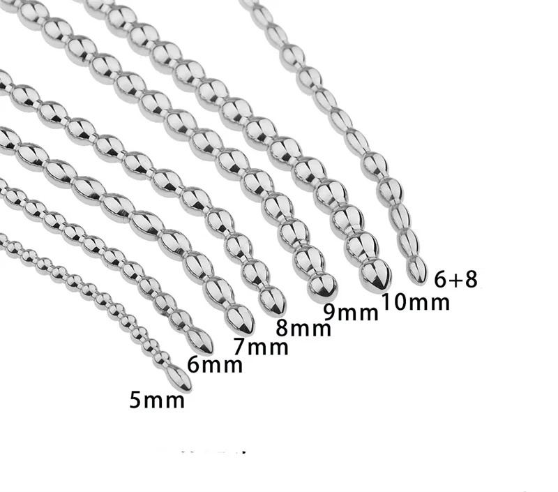 Metal Penis Plug Horse Eye Stimulation Stainless Steel Beads Massage Urethral Dilator Wand Sex Toy For Men Masturbation 6-10 mm Metal Penis Plug Horse Eye Stimulation Stainless Steel Beads Massage Urethral Dilator Wand Sex Toy For Men Masturbation 6-10 mm
