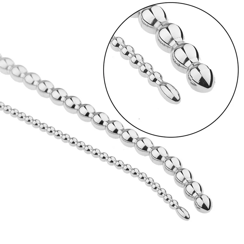 Metal Penis Plug Horse Eye Stimulation Stainless Steel Beads Massage Urethral Dilator Wand Sex Toy For Men Masturbation 6-10 mm Metal Penis Plug Horse Eye Stimulation Stainless Steel Beads Massage Urethral Dilator Wand Sex Toy For Men Masturbation 6-10 mm
