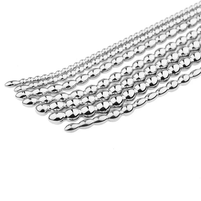 Metal Penis Plug Horse Eye Stimulation Stainless Steel Beads Massage Urethral Dilator Wand Sex Toy For Men Masturbation 6-10 mm Metal Penis Plug Horse Eye Stimulation Stainless Steel Beads Massage Urethral Dilator Wand Sex Toy For Men Masturbation 6-10 mm