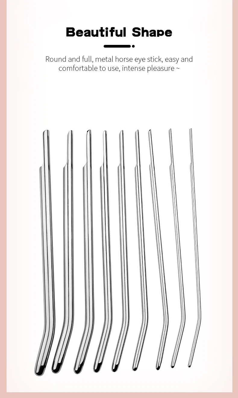 Adult Sex Toys For Men Penis Plug Stretching Male Private Goods Smooth Head Stainless Steel Catheters Urethral Sounds Dilators
