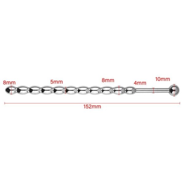 Stainless Steel Penis Plug Metal Horse Eye Stimulation Urethral Sounding Beads Massage Wand Sex Toys For Men Masturbation 6/8 mm