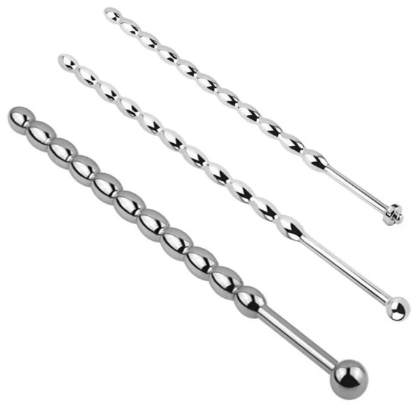 Stainless Steel Penis Plug Metal Horse Eye Stimulation Urethral Sounding Beads Massage Wand Sex Toys For Men Masturbation 6/8 mm