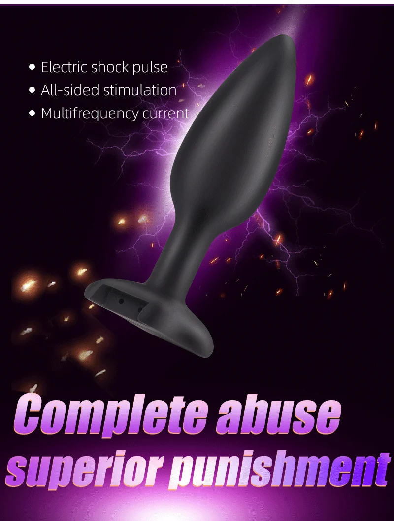 18+ Adults Electro Shock Pulse Anal Butt Plug Electric Vaginal Plug Jump Eggs Clit Stimulator Dildo Vibrator Sex Toys For Woman