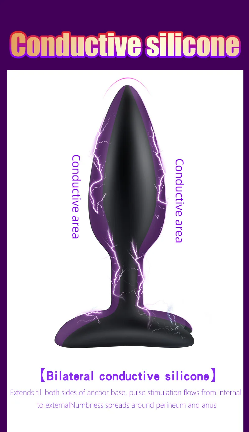18+ Adults Electro Shock Pulse Anal Butt Plug Electric Vaginal Plug Jump Eggs Clit Stimulator Dildo Vibrator Sex Toys For Woman