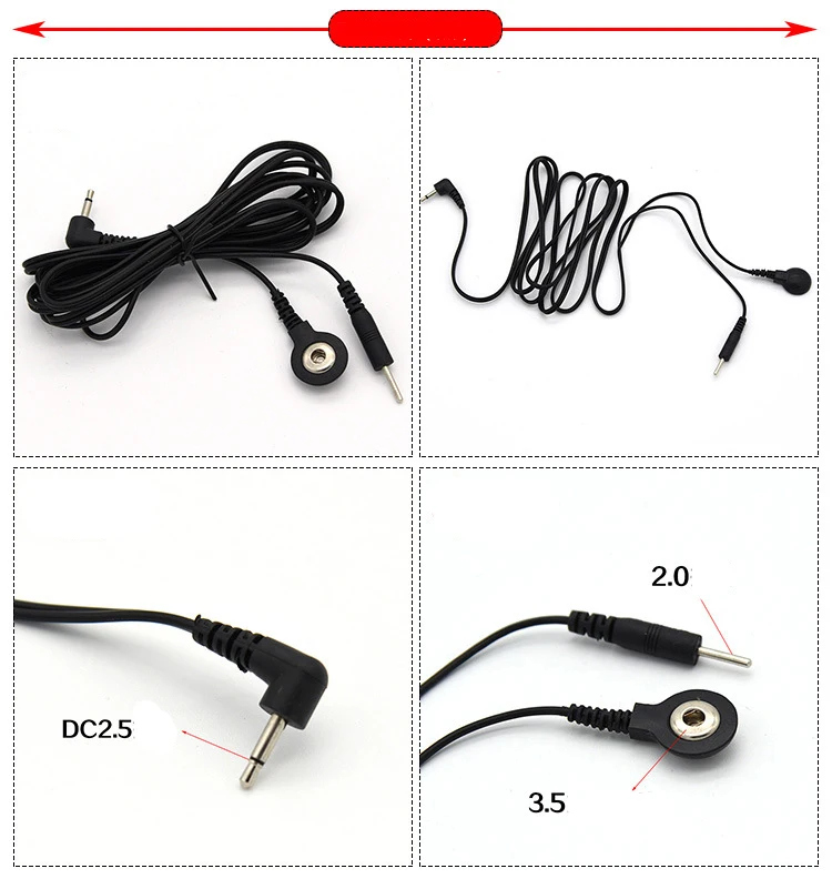 Electro Cable To Connect Penis Electric Stimulate Nipple Clamps Anal Plug Electro Shock Wire E-stim Sex Accessories Line Sex Toy