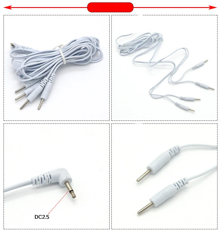 Electro Cable To Connect Penis Electric Stimulate Nipple Clamps Anal Plug Electro Shock Wire E-stim Sex Accessories Line Sex Toy
