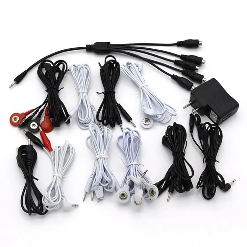 Electro Cable To Connect Penis Electric Stimulate Nipple Clamps Anal Plug Electro Shock Wire E-stim Sex Accessories Line Sex Toy