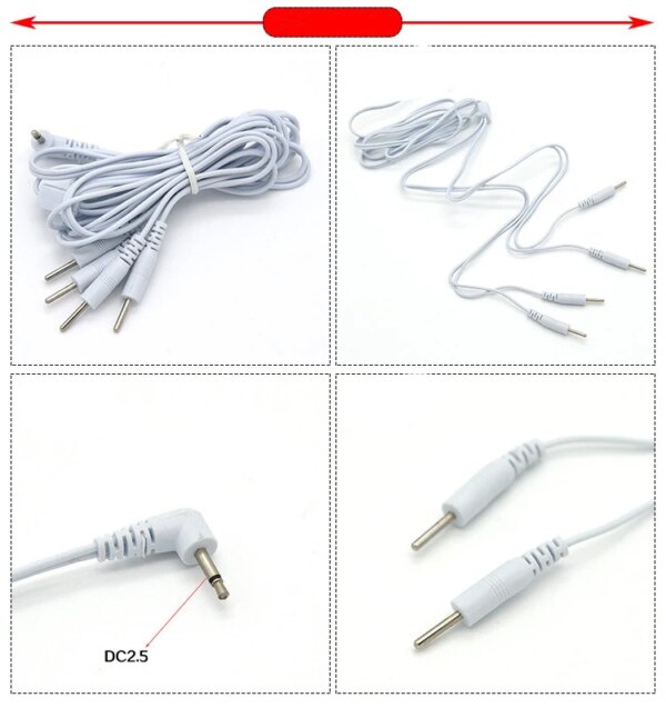 Electro Cable To Connect Penis Electric Stimulate Nipple Clamps Anal Plug Electro Shock Wire E-stim Sex Accessories Line Sex Toy