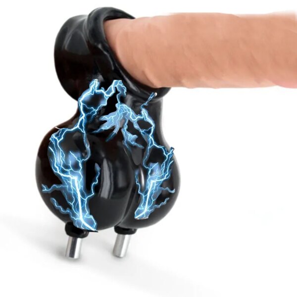 e stim Cock Ring,Electrostimulation Electrosex Penis Extender,BDSM Electro Sex for Men,E-stim Cockring,Electric Shock Scrotum
