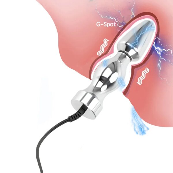 Electric Shocker Anal Butt Plug,Estim E stim Urethral Dilator,BDSM Electro Shock Penis Plug,Sex Toys Men,Electrostimulation