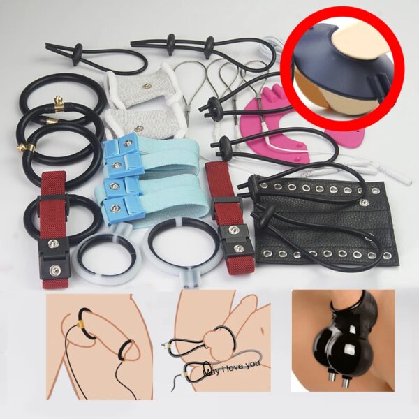 Electro Bdsm Penis Ring Electrostimulator,Estim Cock Chastity Cage Stimulation,Electric Sex Glans Trainer, E-stim Toys